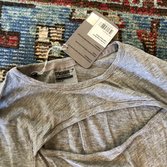 💖NWT💖 Gymshark Grey Cut Out Long Sleeve Top - Picture 6 of 6